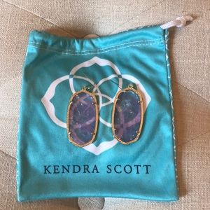 Purple translucent large Kendra Scott earrings